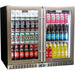 Schmick twin-door bar fridge 264 cans, stainless finish, front view