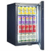 Schmick triple-glazed bar fridge, all-black finish, adjustable shelving
