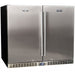 Schmick SK206-SD twin-door solid bar fridge, closed stainless steel doors with locks