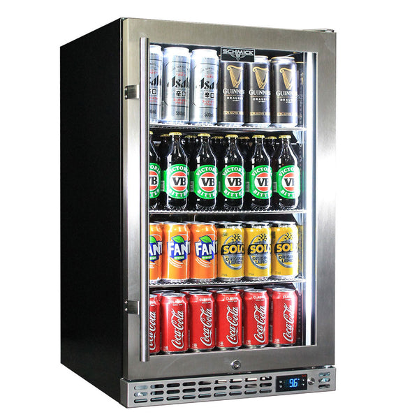 Schmick front-venting bar fridge 121 cans, front view