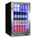 Schmick front-venting bar fridge, polished stainless interior