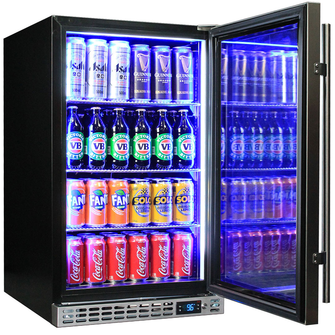 Schmick front-venting bar fridge, front vent grille for cabinetry installs