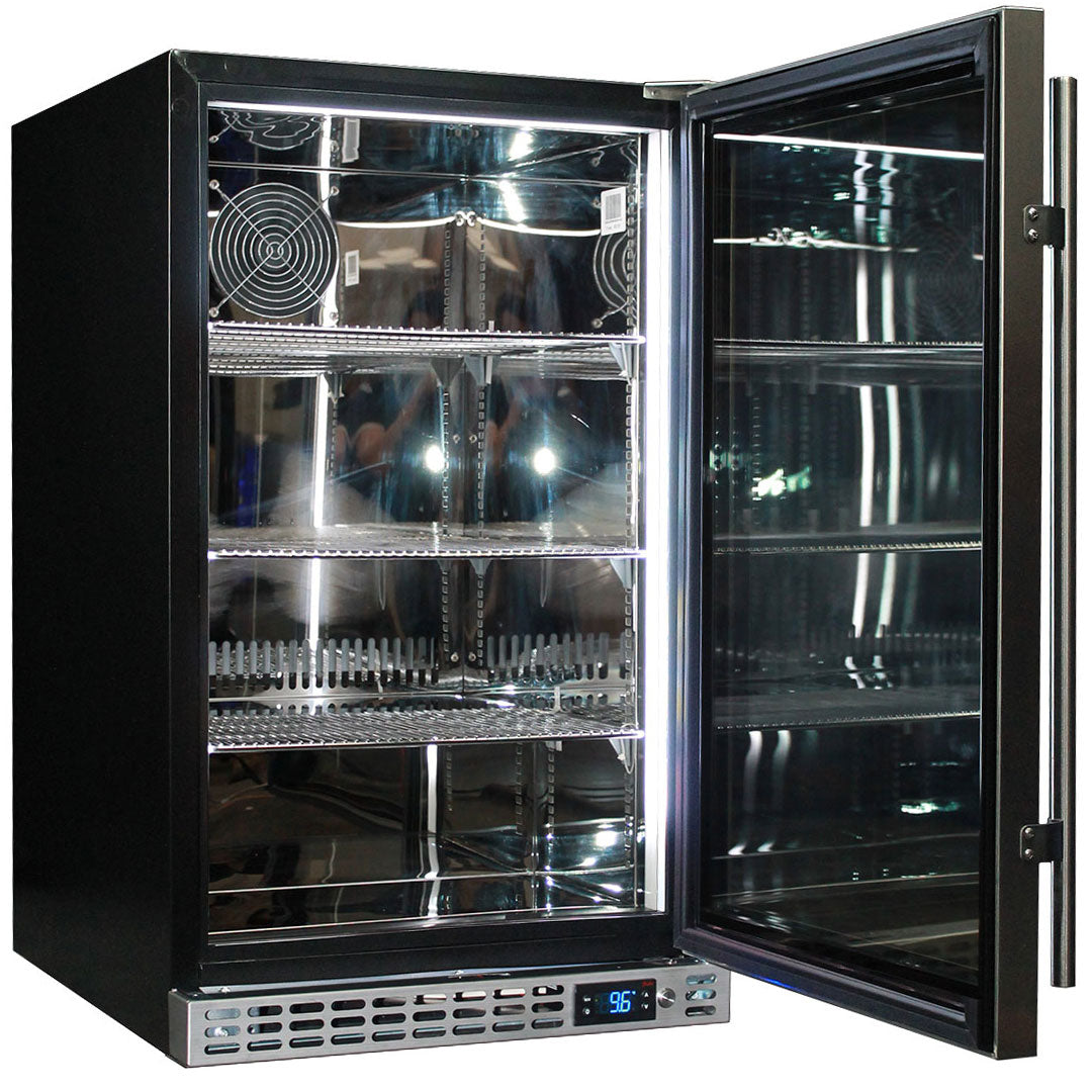 Schmick front-venting bar fridge, deep body design shelving