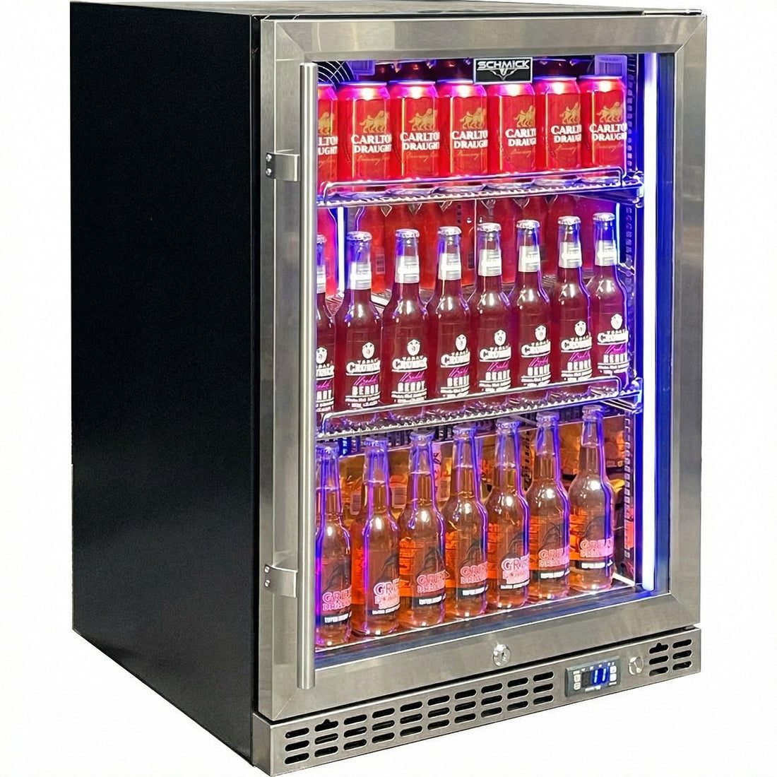 Schmick slide-out front-venting bar fridge, front view