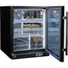 Schmick front-venting bar fridge, black finish, mirror interior