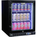 Schmick front-venting bar fridge 96 cans, black finish, front view