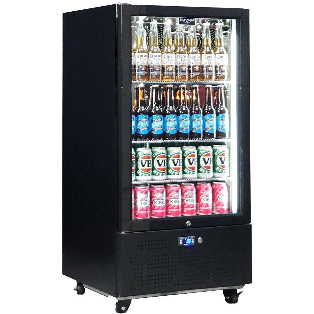 Schmick upright bar fridge 219L, left hinge, front view