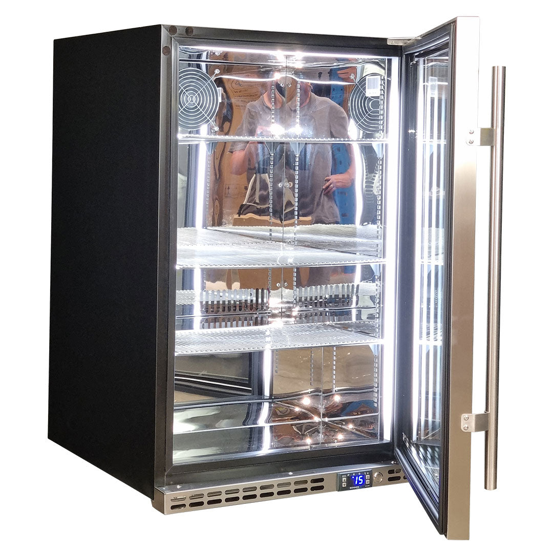 Schmick front-venting bar fridge, front vent grille for cabinetry installs