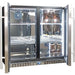 Schmick twin-door bar fridge, classy long bar handles