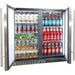 Schmick twin-door solid door bar fridge 257L, interior shelving