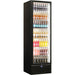 Schmick upright bar fridge 440L, black, front view