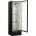 Schmick upright bar fridge 440L, black, side view