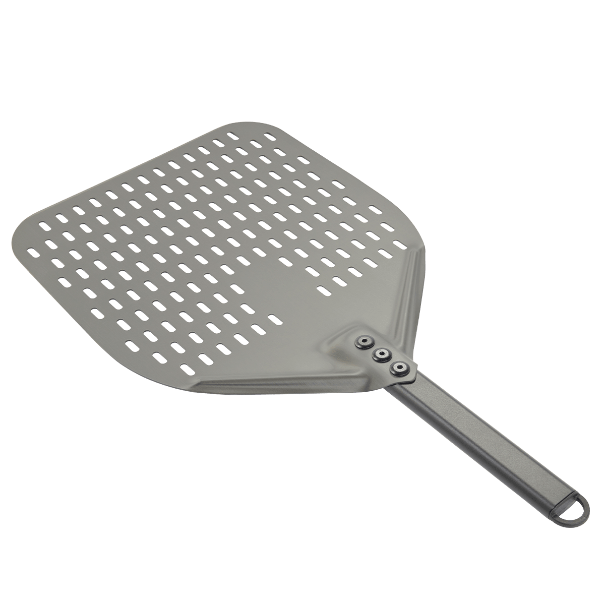 Buschbeck short handle perforated pizza peel and turner