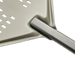 Close-up of the Buschbeck short handle peel's perforated blade and handle joint