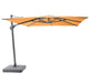Solstice cantilever umbrella, 300cm Square, Gunmetal frame, Burnt Orange canopy, alternate angle
