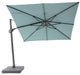 Solstice cantilever umbrella, 300cm Square, Gunmetal frame, Duck Egg Blue canopy
