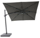 Solstice cantilever umbrella, 300cm Square, Gunmetal frame, Granite canopy