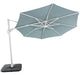 Solstice cantilever umbrella, 350cm Octagonal, White frame, Duck Egg Blue canopy