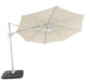 Solstice cantilever umbrella, 350cm Octagonal, White frame, Vanilla canopy