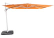 Solstice cantilever umbrella, 300cm Square, White frame, Burnt Orange canopy