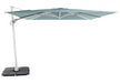 Solstice cantilever umbrella, 300cm Square, White frame, Duck Egg Blue canopy
