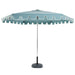 Villa valance umbrella, Duck Egg Blue canopy