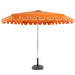 Villa valance umbrella, Burnt Orange canopy