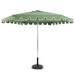 Villa valance umbrella, Sage canopy