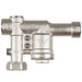 Close-up of the AcquaSaver brass rainwater to mains changeover valve