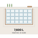 The 7,600 litre buried reservoir drawn to scale against the largest in the range