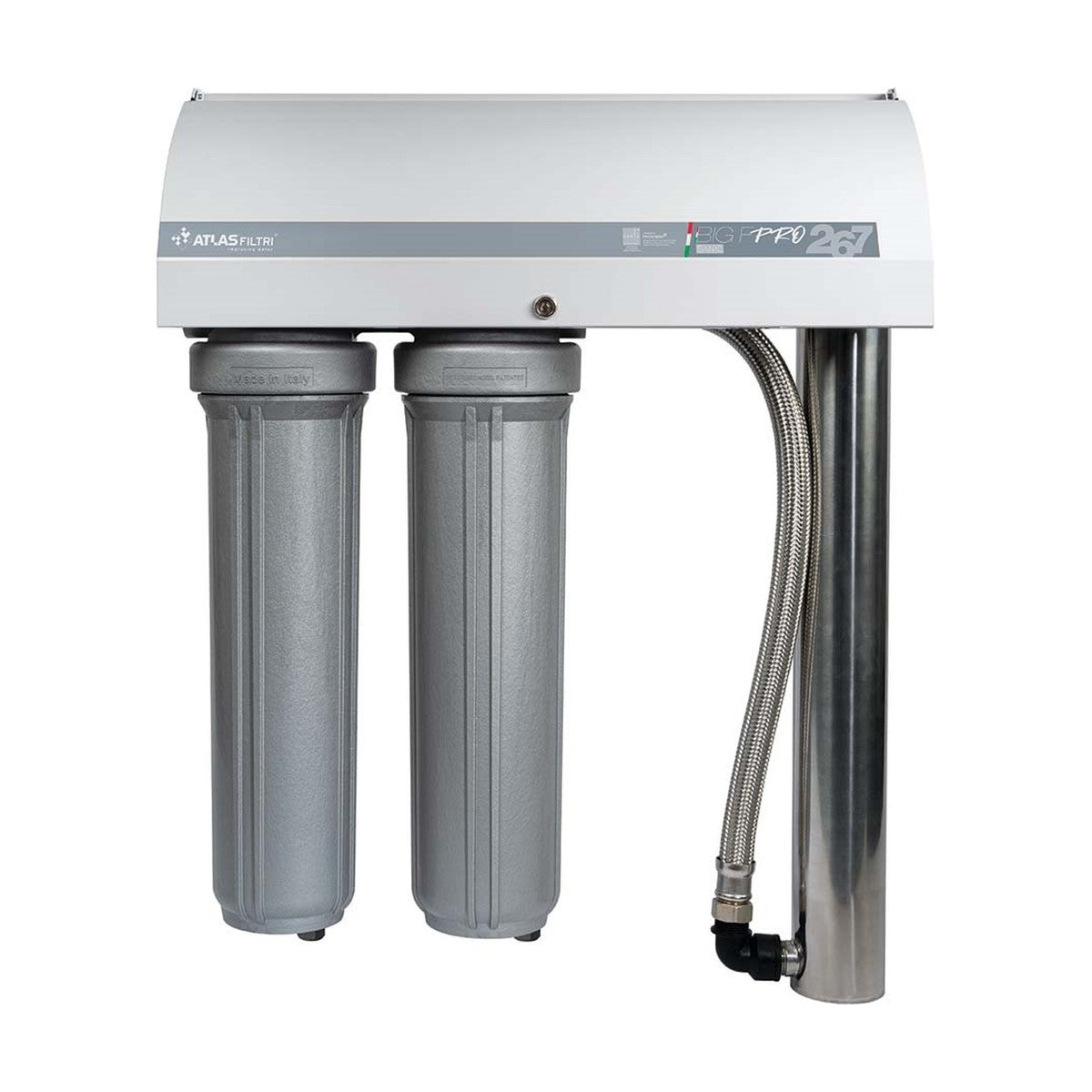 Atlas Filtri Big F Pro 267 UV filtration system with two 20 inch filter housings under a weather cover