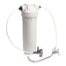 Atlas Filtri DP Bravo Mono underbench filter kit with a white housing, hose, inlet valve and tap