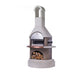Buschbeck St Moritz Outdoor Fireplace, front three-quarter studio angle