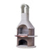 Buschbeck St Moritz Outdoor Fireplace, side profile studio angle