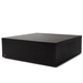 Bloc 40 square concrete coffee table by Blinde Design in graphite finish with clean minimalist block design