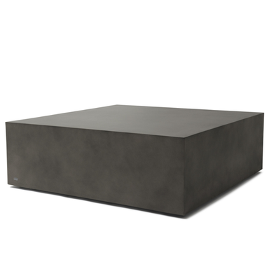 Bloc 40 square concrete coffee table in natural concrete finish with modern geometric form