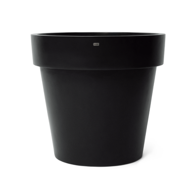 Blinde Design Classic 100 concrete planter in graphite with wide rim and tapered modern design