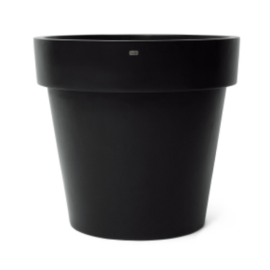 Blinde Design Classic 125 concrete planter in graphite with wide rim and tapered shape