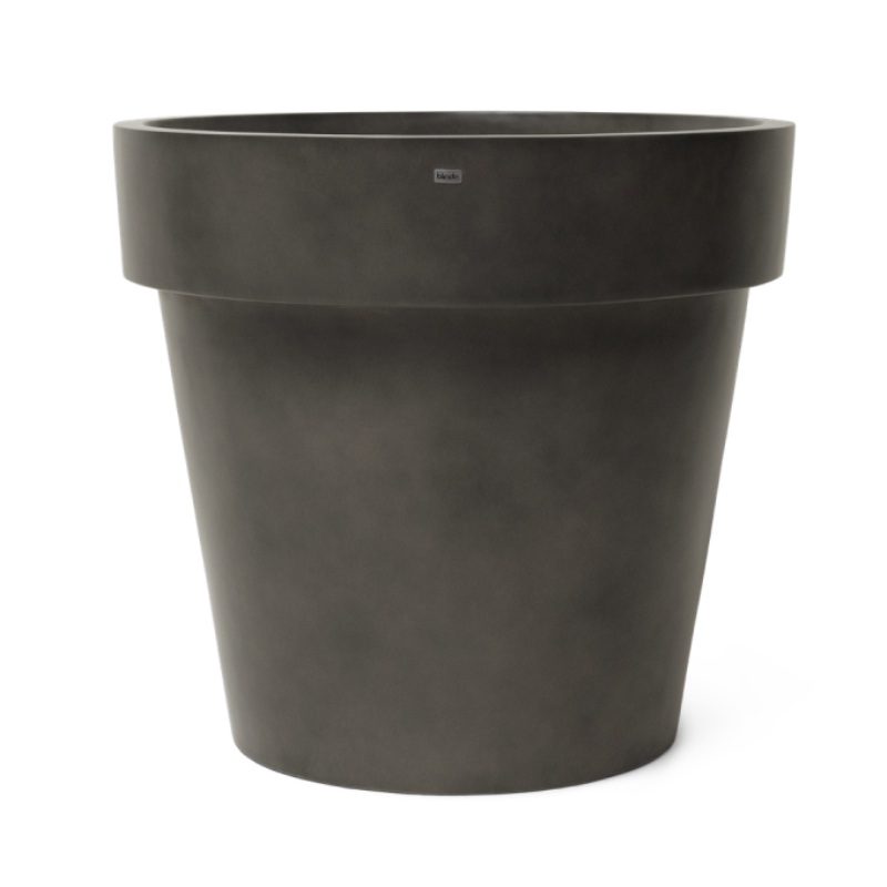 Blinde Design Classic 125 concrete planter in natural beige grey finish with wide rim