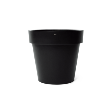 Black Blinde Design Classic 25 concrete planter with wide rim and tapered base