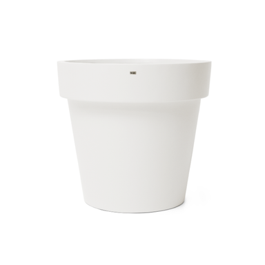 Blinde Design Classic 50 concrete planter in bone white finish with wide rim and tapered shape