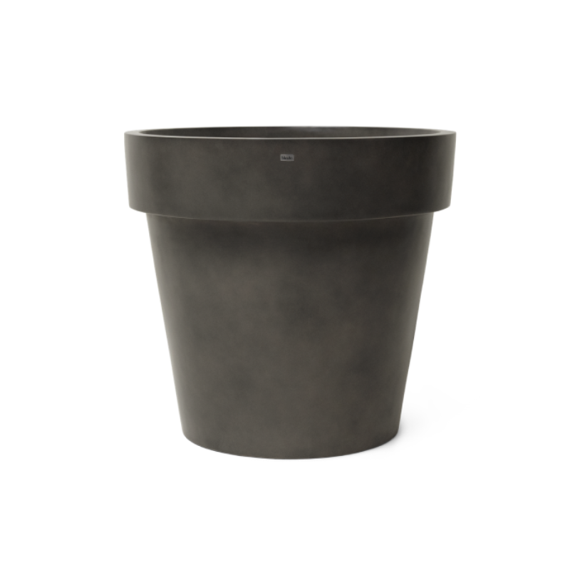 Blinde Design Classic 50 concrete planter in natural beige grey finish with wide rim