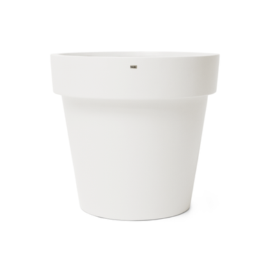 Blinde Design Classic 75 concrete planter in bone white finish with wide rim and tapered modern design