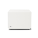 Cube 24 square concrete coffee table by Blinde Design in bone white finish with simple cube profile