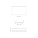 Technical dimensions diagram of the Blinde Design Dash 50 rectangular concrete coffee table showing 1270 mm length, 760 mm width, and 295 mm height.
