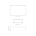 Technical dimensions diagram of the Blinde Design Move 65 rectangular concrete coffee table showing 1650 mm length, 1000 mm width, and 340 mm height.