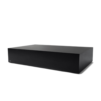 Move 65 rectangular concrete coffee table by Blinde Design in graphite finish with minimalist low profile