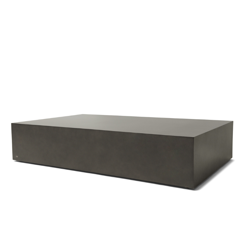 Move 65 rectangular concrete coffee table in natural finish with clean modern block design