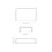 Technical dimensions diagram of the Blinde Design Niche 50 coffee table showing 1270 mm length, 760 mm width and 285 mm height
