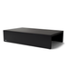 Blinde Design Niche 50 rectangular concrete coffee table in graphite finish with minimalist waterfall design and open shelf
